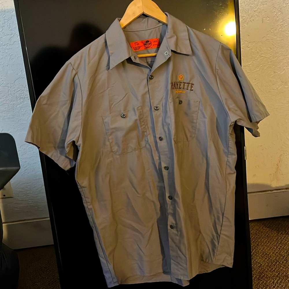 Men’s Payette Brewing button down shirt, size L